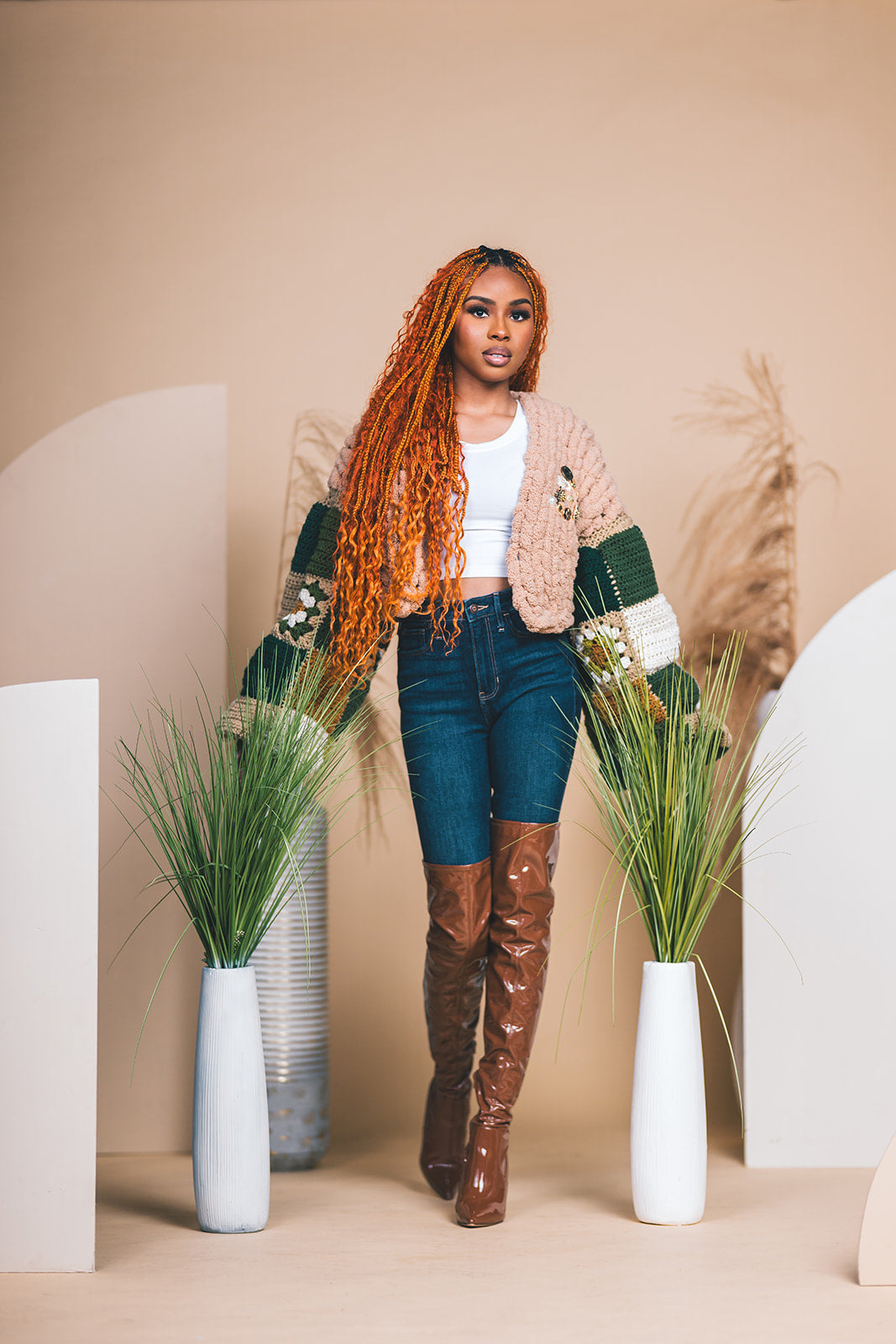 Crochet Sleeves Sweater
